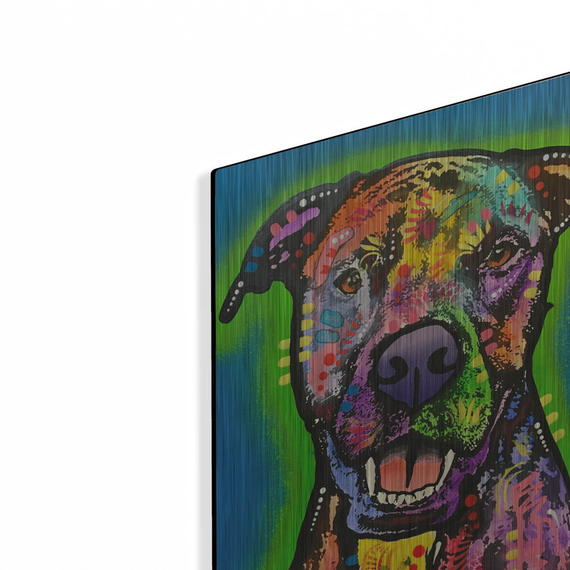 «Pitbull Green Glow» par Dean Russo, H 16 po x l 12 po