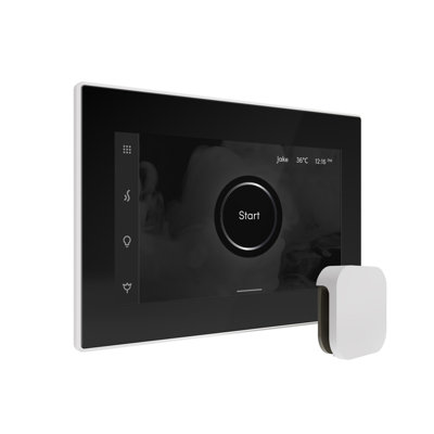 Ensemble de commande de douche à vapeur XButler avec commande iSteamX et tête de vapeur 