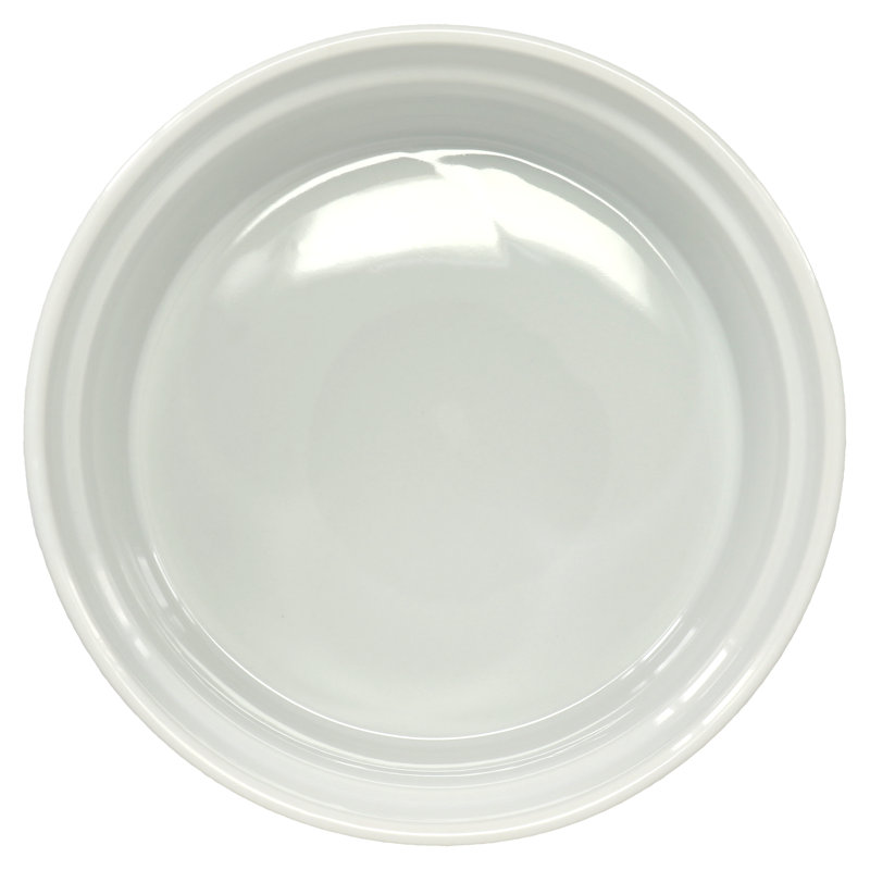 White Glazed Porcelain Round 1.5-Quart Soufflé Dish