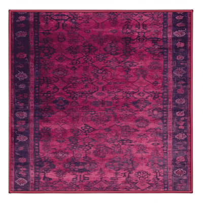 Machine Washable Overdyed Red Area Rug