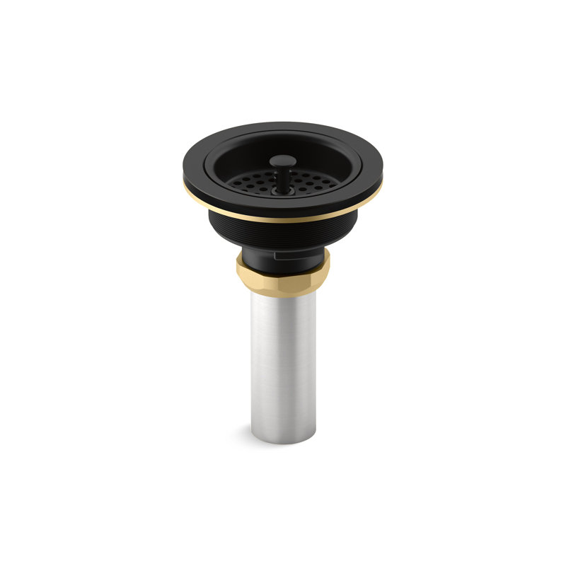 Foundations Sink Basket Strainer, Matte Black