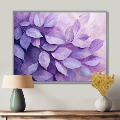Lilac Leaves Canopy Of The Forest III - Leaves Canvas Wall Art