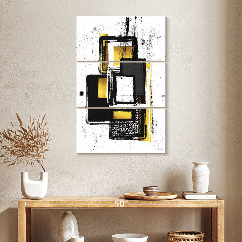 Peinture abstraite dorée Avery II, H 32 po x l 20 po