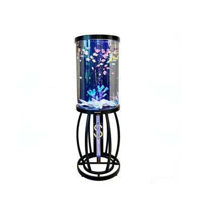 16.54"Medium Smart Black Acrylic Floor-Standing Aquarium with App Control