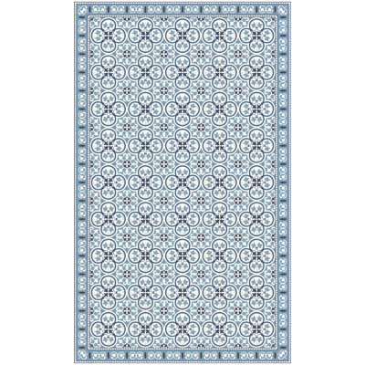 Tapis de cuisine bleu Pinta