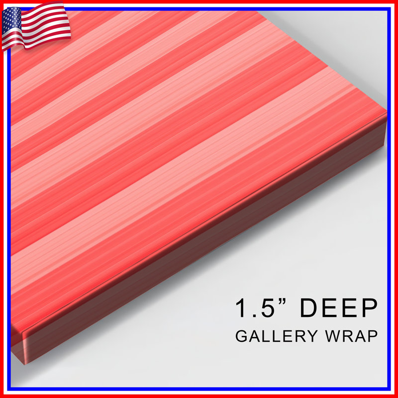 Red Vertical Stripes Canvas  Gallery Wrap in Many Sizes, 20 x 24 inches