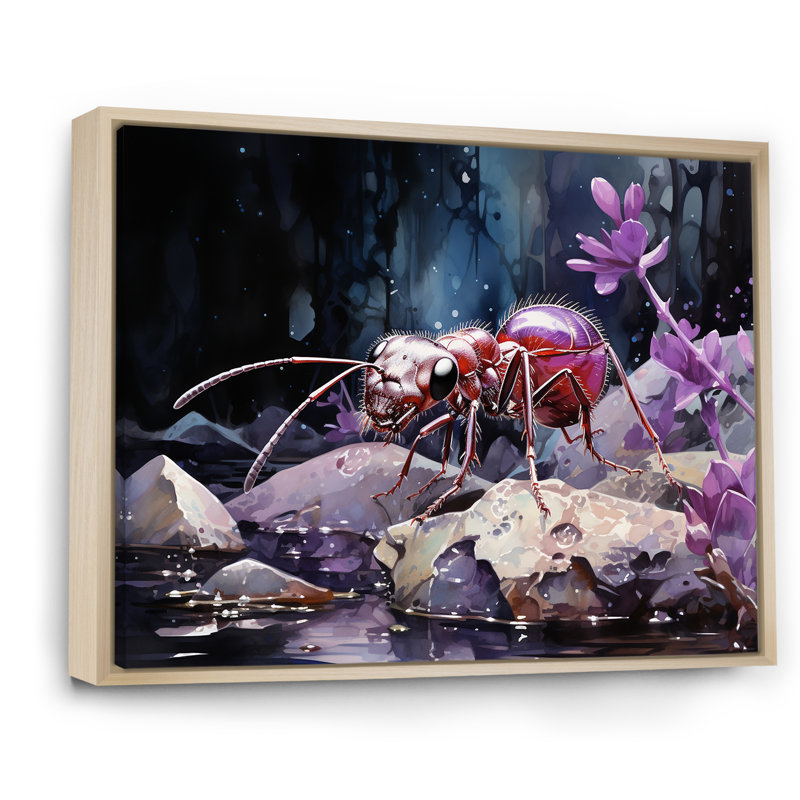 Décoration murale Enchanted Microcosm Ant - Ant, H 16 po x l 32 po x P 1 po, Cadre flottant naturel