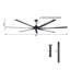 Ventilateur de plafond industriel 84 po à très grande hauteur 84 po avec télécommande et ventilateur de plafond à 6 vitesses CC sans lumière pour entrepôt / garage / atelier-1299263082-1316072112