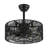 Angelyca Black Rattan Caged Ceiling Fan with Light and Remote, Reversible DC Motor, Rustic Farmhouse Fandelier-1857377315