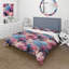 Ensemble de housse de couette floral mauve et rose-696464644