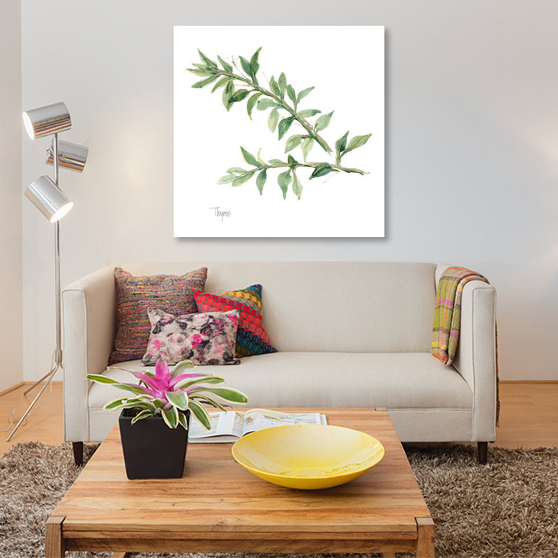« thyme », reproduction d’art sur toile, H 26 po x l 26 po x P 1,5 po, Toile tendue, Non mat
