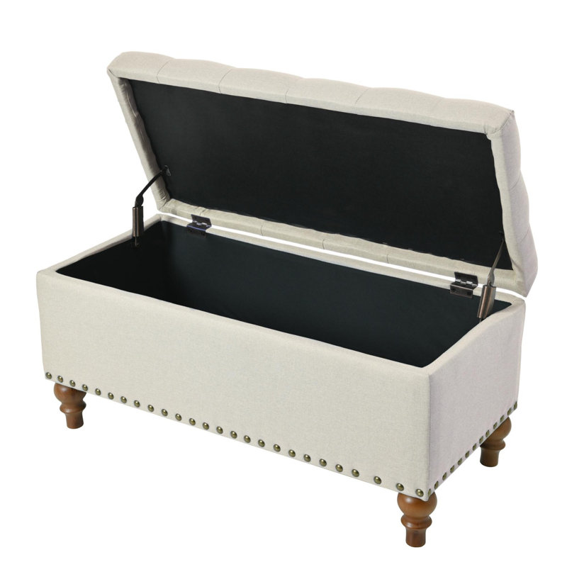 Ottoman storage bench,, Beige