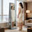 Robust Mirror,360° Swivel Full-Length Mirror,With Storage Shelves