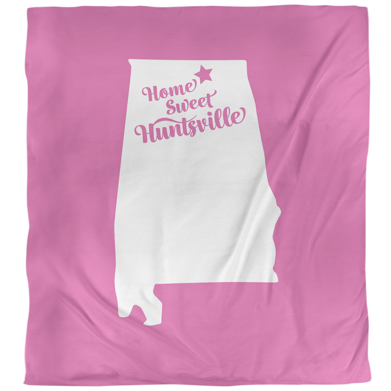 Housse de couette alabama Huntsville, Rose, Housse de couette pour lit simple