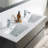 48 Inch Wall Mounted Double Bathroom Vanity with Sink-49240135
