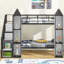 Lit superposé simple en métal avec garde-robe et rangement multiple en métal-2127491292
