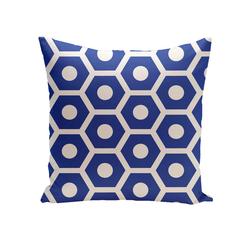  Outdoor Square Pillow Cover and Insert, Dazzling Blue, 20" H x 20" W