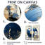 Blanc et bleu, vinyle, disque, mélodie, or, impressions d'art moderne sur toile-114710639-114710638-114710640