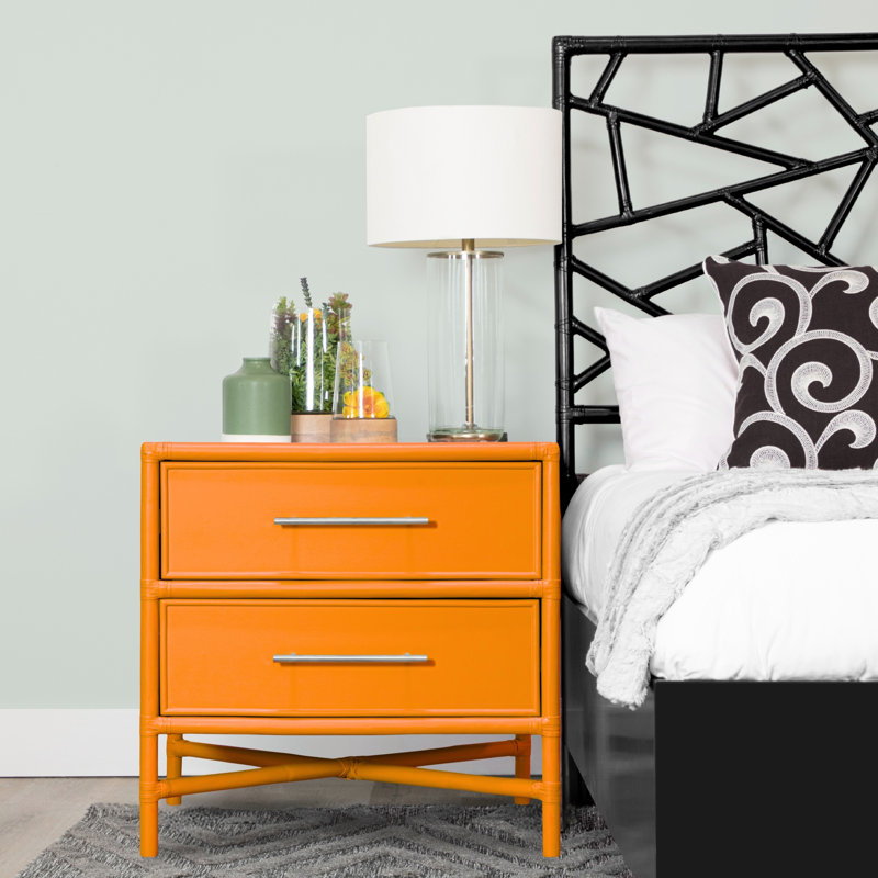 Venice 2 - Drawer Nightstand, Citrus Orange