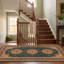 Tapis Cranleigh traditionnel à médaillon, style persan, or, vert, crème, ivoire, lavable à la machine, antidérapant, à poils courts, pour l'intérieur et l'extérieur, adapté aux animaux domestiques, idéal pour le salon, la chambre, la salle à manger, l'entrée, le couloir ou le bureau.-1130972759