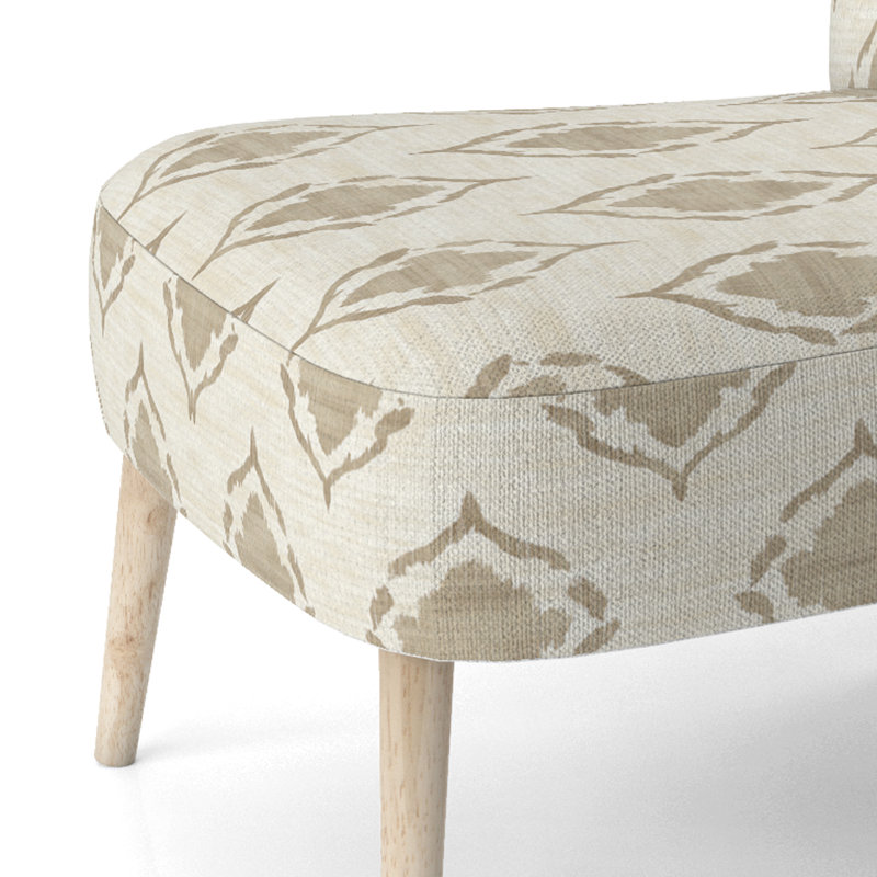 Chaise d'appoint French Country Ikat Beige, Chaise d'appoint sans accoudoirs