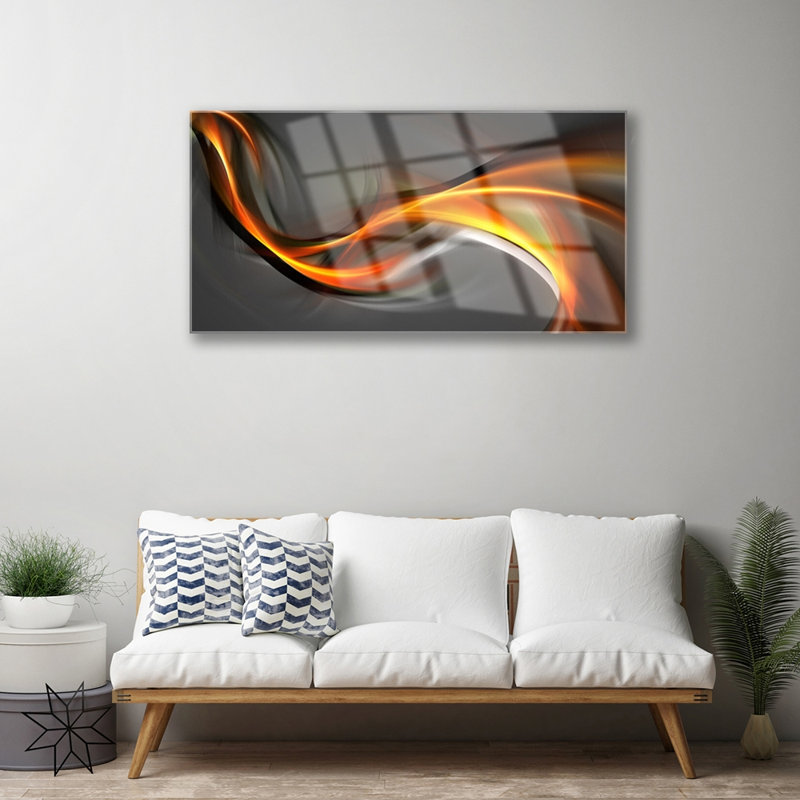 Art Abstract 1 Piece Wall Art on Glass