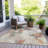 Machine Washable Indoor/Outdoor Xhevrie Paprika Rug-1257787082
