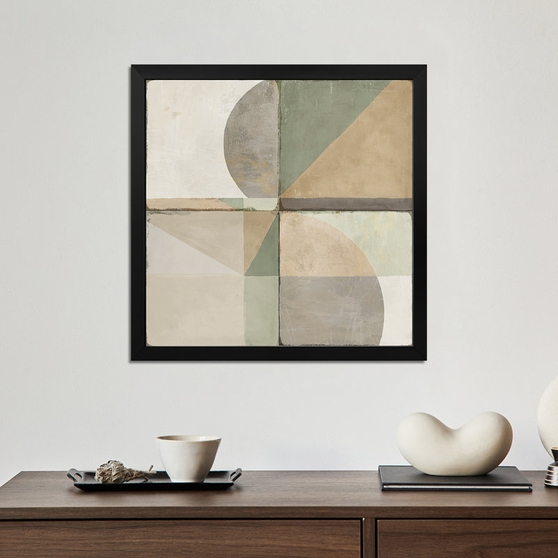 Green Tile II, affiches encadrées de qualité supérieure, H 16 po x l 16 po