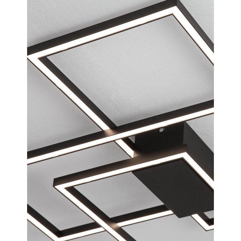 LED Semi Flush Mount, Black