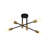 4 - Light Black And Brass Linear Modern Sputnik Semi Flush Mount