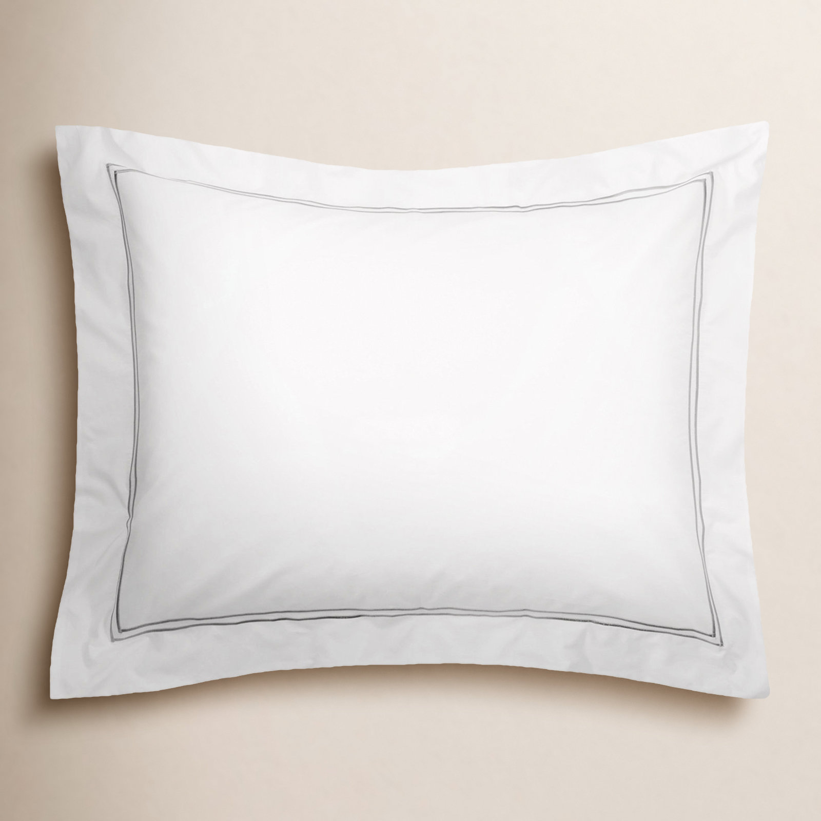 Coltrane 100% Cotton Pillow Sham, King, Pearl Gray