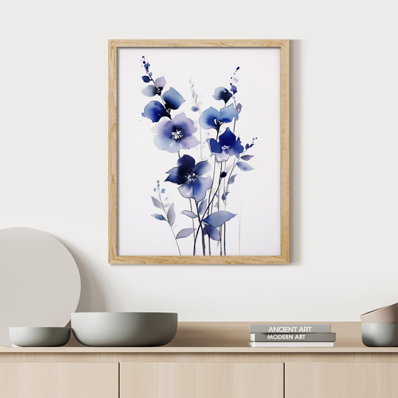 "Bureau de fleurs mauves, réalisme, nature rustique, détente / calme multicolore" sur papier, H 10 po x l 8 po, Naturel