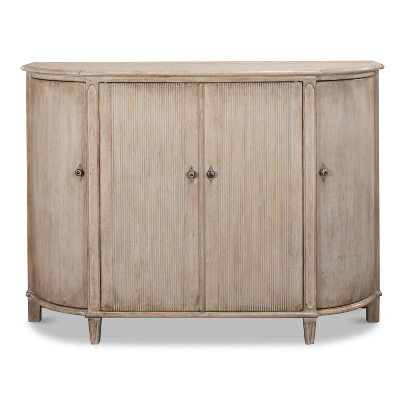 Brooks 63'' W Solid Wood Sideboard, Stone Gray