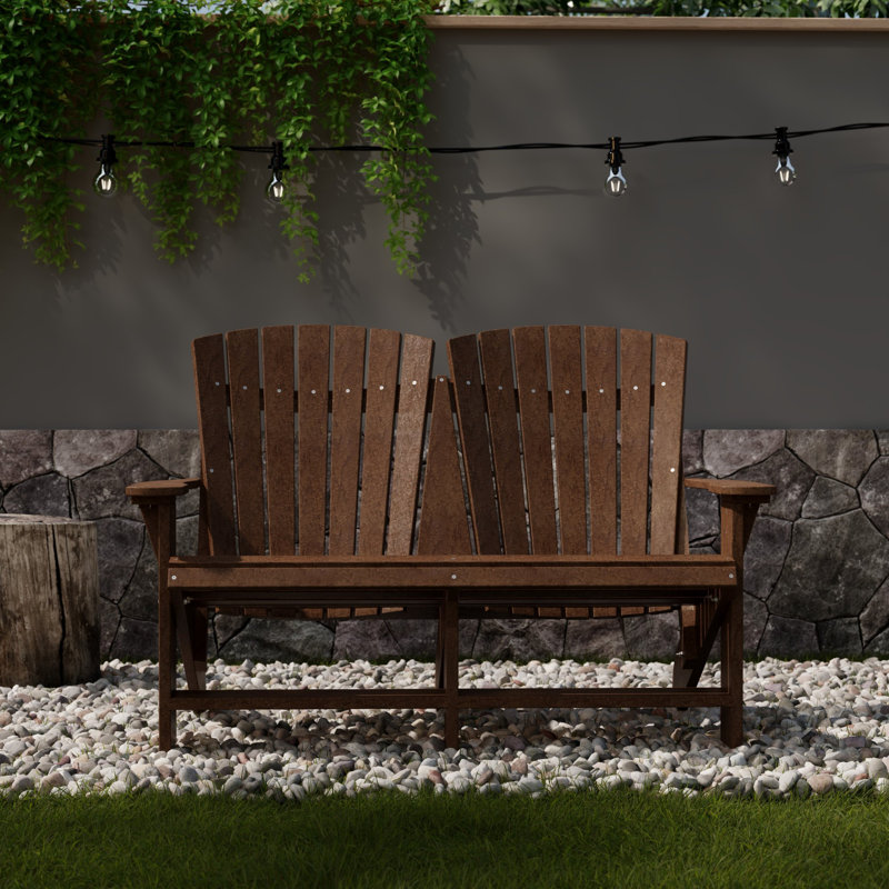 Chaise Adirondack double Heritage, Brun Tudor