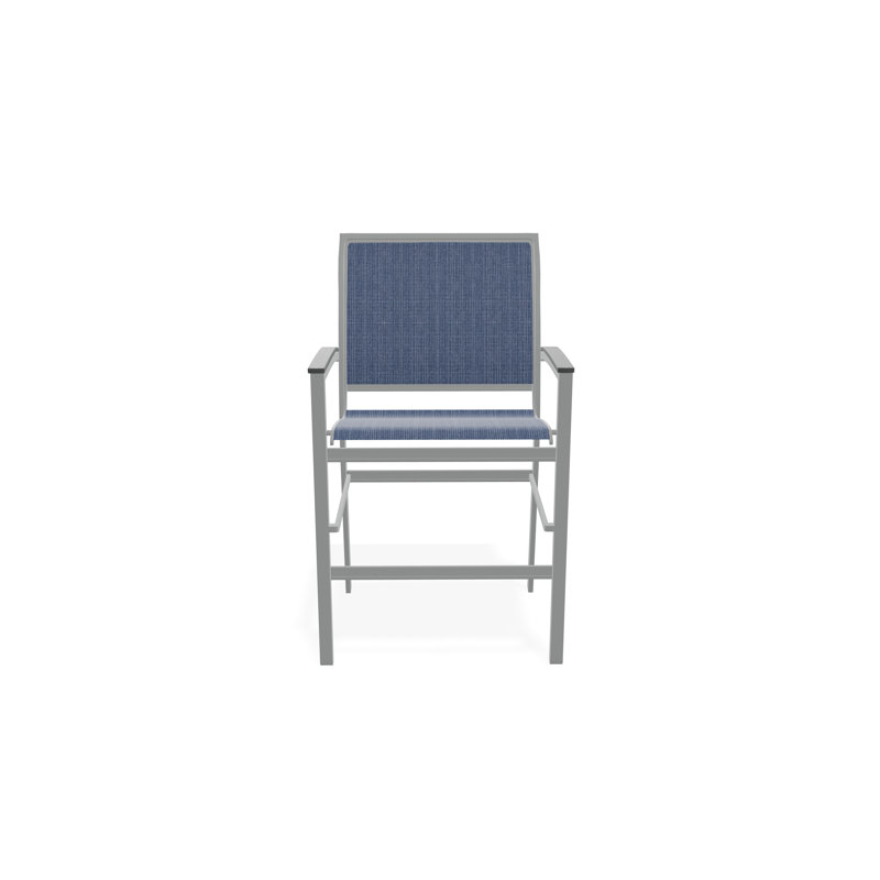 Chaise de café empilable en aluminium Bazza, Graphite, Mavi