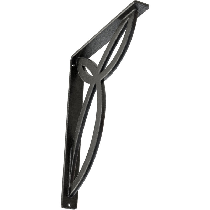 Support en fer forgé Versailles, Étain antique, H 12 po x l 1,5 po x P 10 po