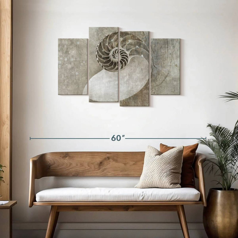 Coquillage en spirale Aletra, H 27 po x l 43 po