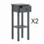 Table d'appoint gain de place avec tiroir et tablette ouverte