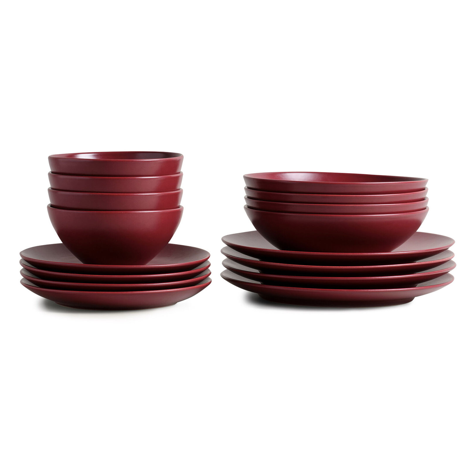 Ceramic Dinnerware Set, Red