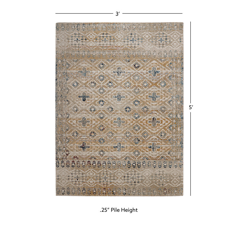 Tapis rectangulaire Presli, Rectangle 3 pi x 5 pi