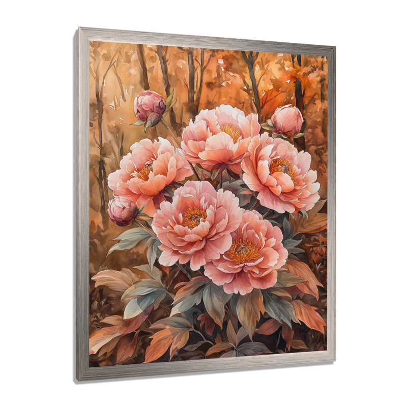 Branson - impressions murales florales, Reproduction encadrée d'une seule photo, Argent argent, H 20 po x l 12 po