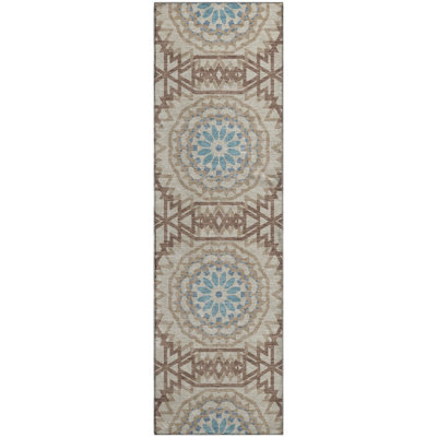 Premium Machine Washable Cerrito Khaki Rug