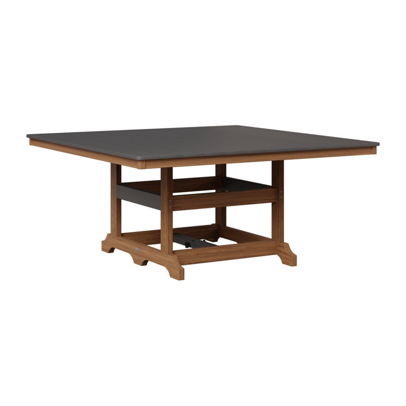 Table de salle à manger Berlin Classic, Acajou antique, Gris fumée