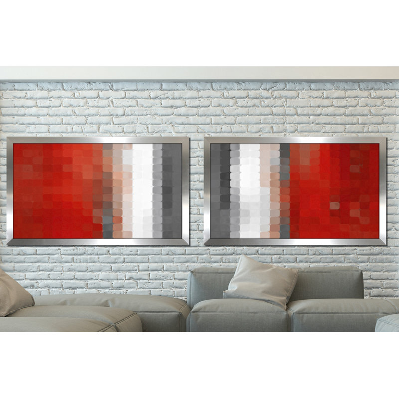 «Tile Art # 1 2016», reproduction d'impression encadrée, H 21,5 po x l 67 po x P 0,75 po