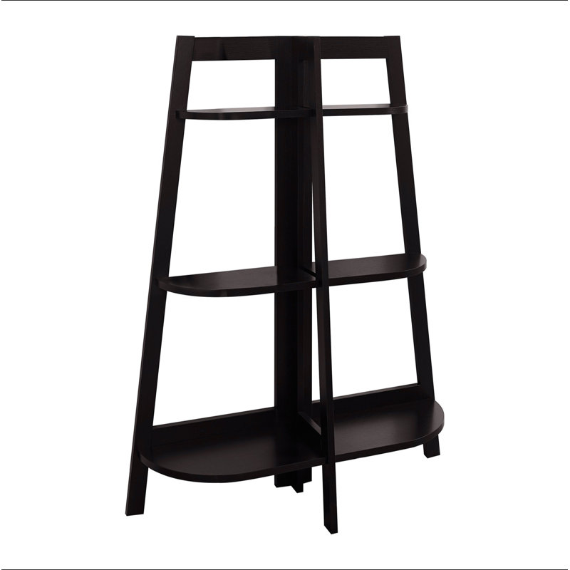 Bibliothèque, bibliothèque, étagère, 3 niveaux, H 48 po, bureau, chambre à coucher, Espresso
