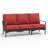 76'' Wide Metal Outdoor Patio Sofa with Cushions-103555025