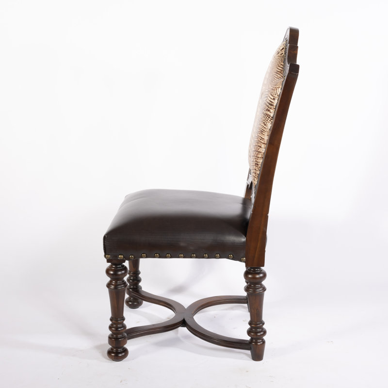 Chaise d'appoint en cuir Beazer, Blanc