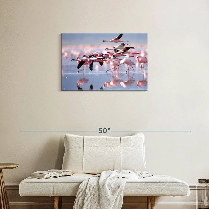 Brampt Lesser Flamingos, 20" H x 30" W