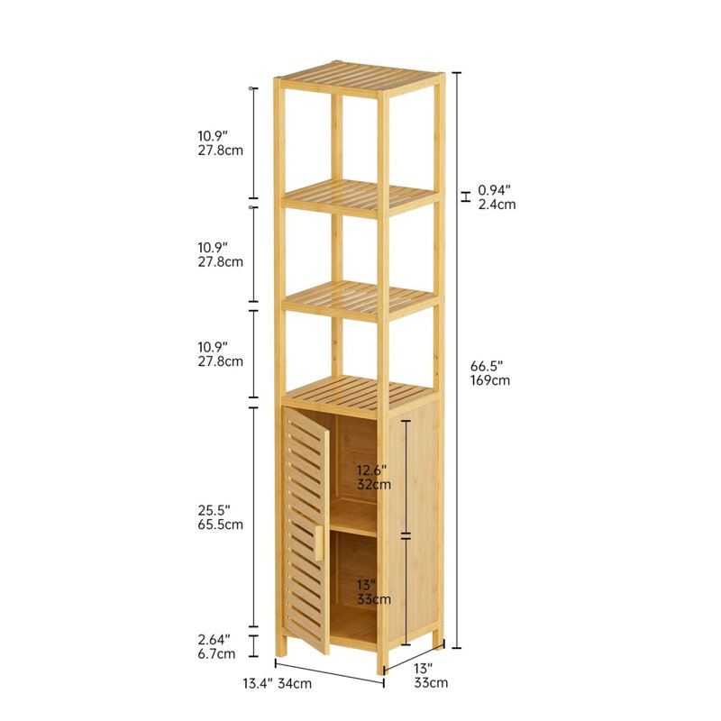 Bamboo Freestanding Bathroom Cabinet