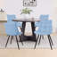 Ensemble de 2 chaises de salle à manger en similicuir avec dossier ergonomique, coussin en mousse épaisse et pieds en métal robustes pour un confort et un soutien à long terme.-1054973101
